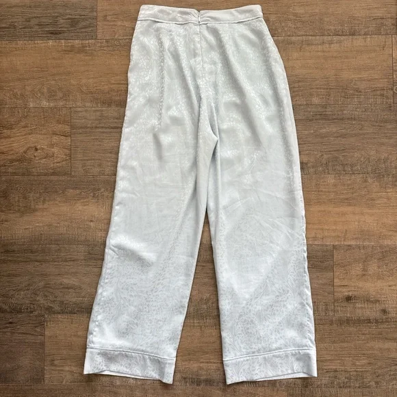 House of Harlow 1960 x REVOLVE Satin Jacquard Icy Blue Wide Leg Pants - Picture 6 of 6